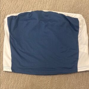 Blue and White Tube Top